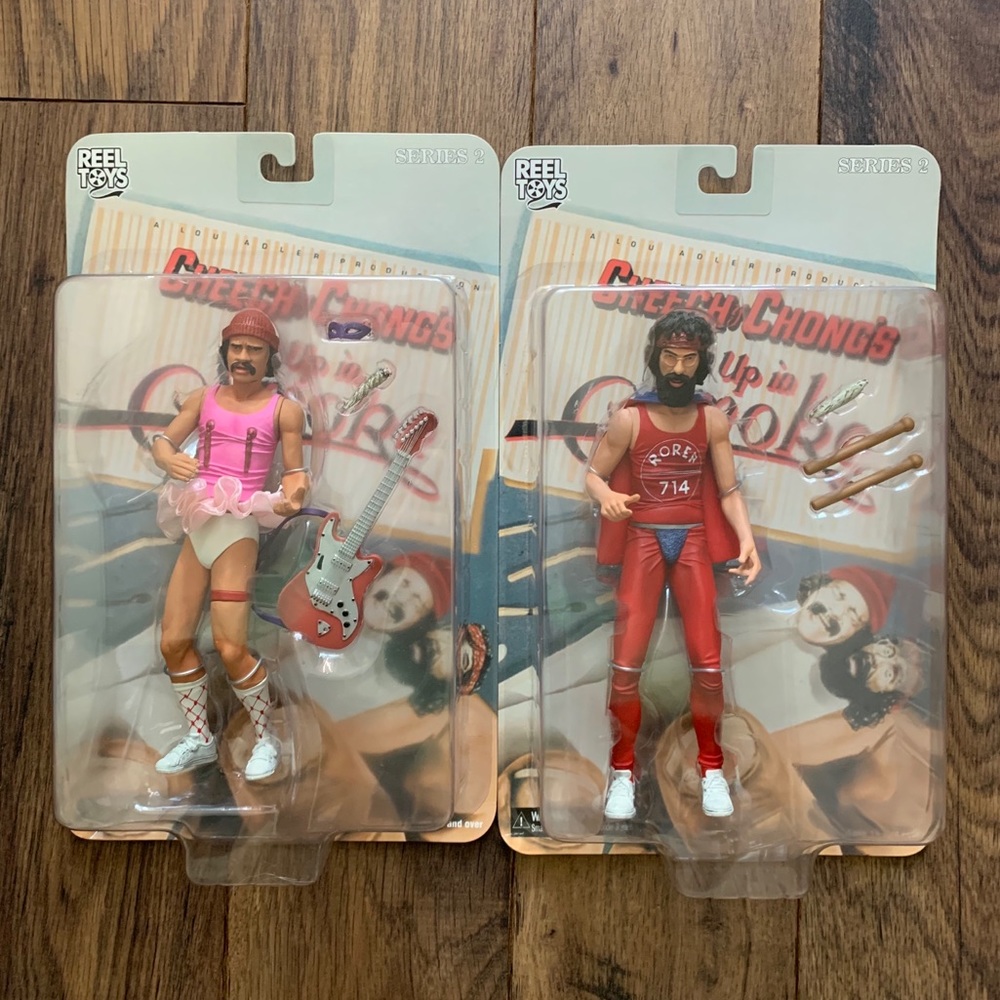 Cheech & Chong Neca Real Toys Fogure Set RARE